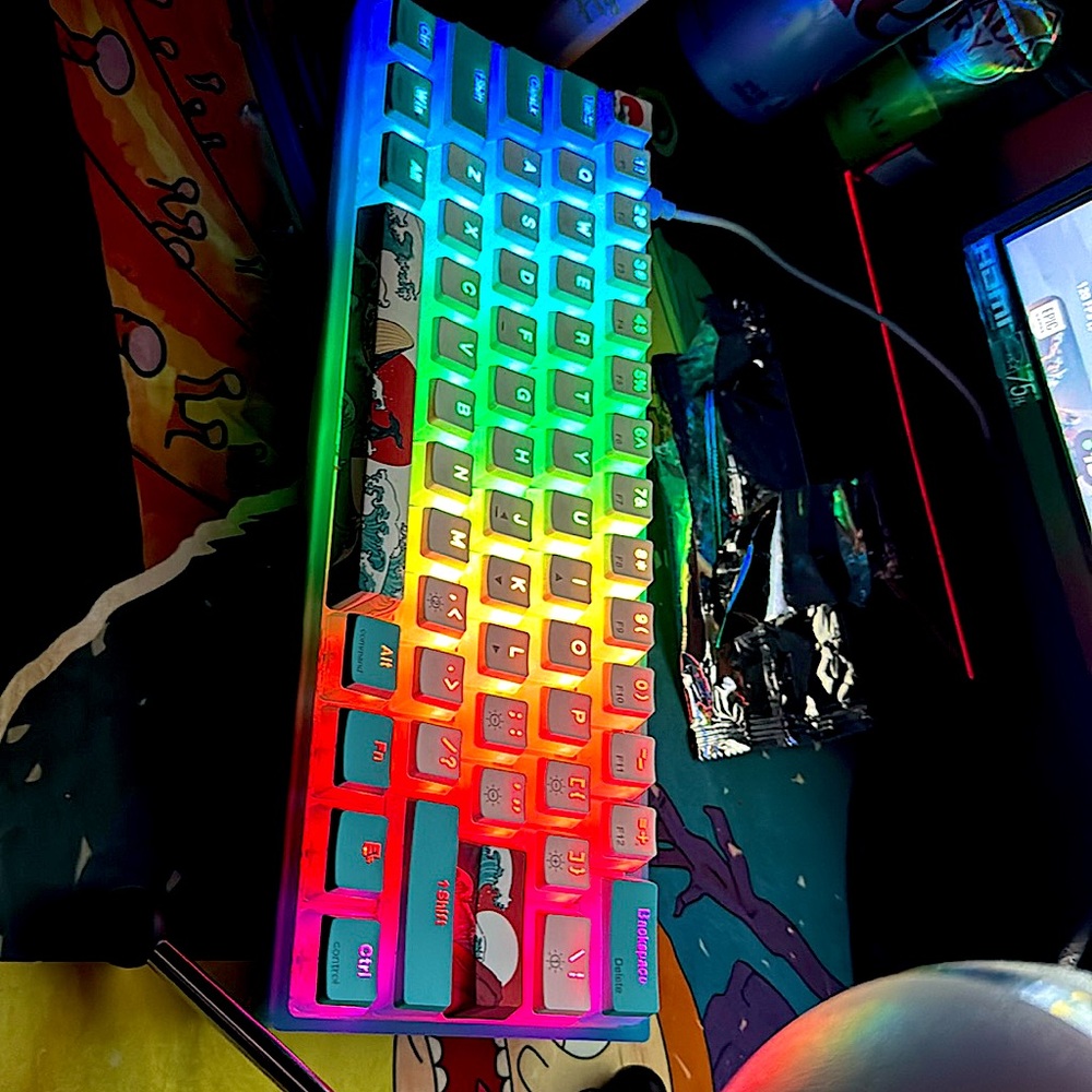 Color changing keyboard custom keys‼️⚜️